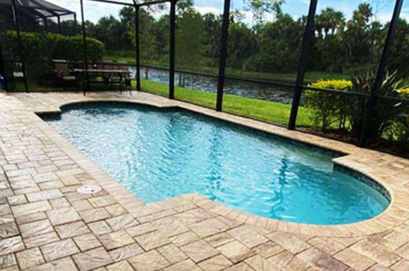 Tampa travertine pool paver installation