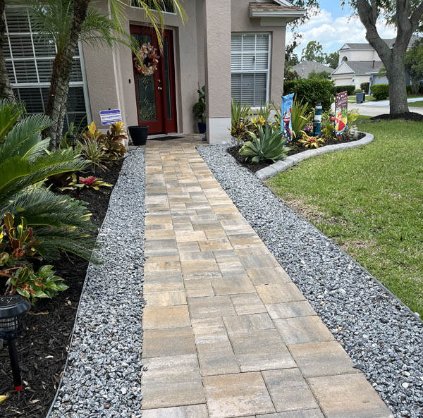 walkway pavers installation